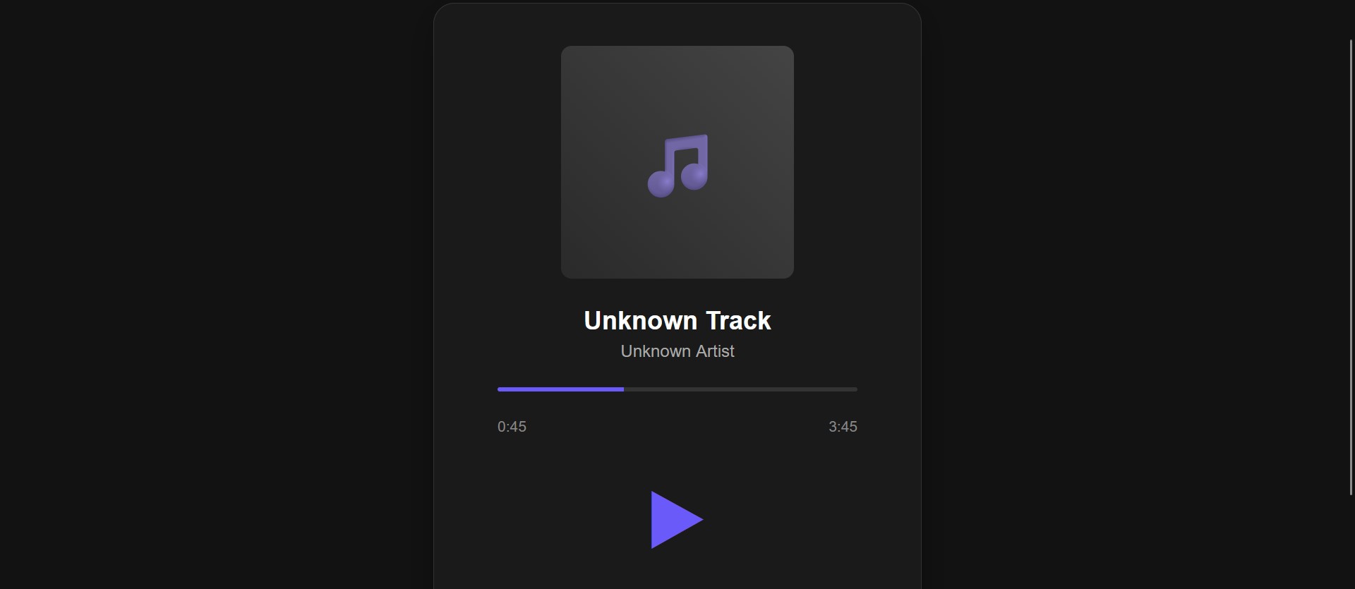 Before – first version of the Spotify clone UI